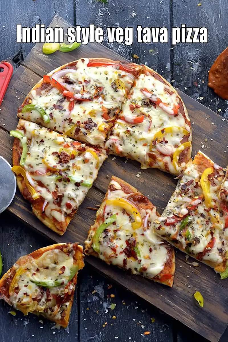 Tava Pizza Recipe (Tawa Pizza)