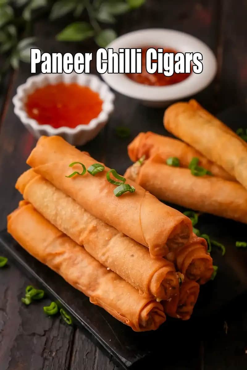 Paneer Chilli Cigars Recipe