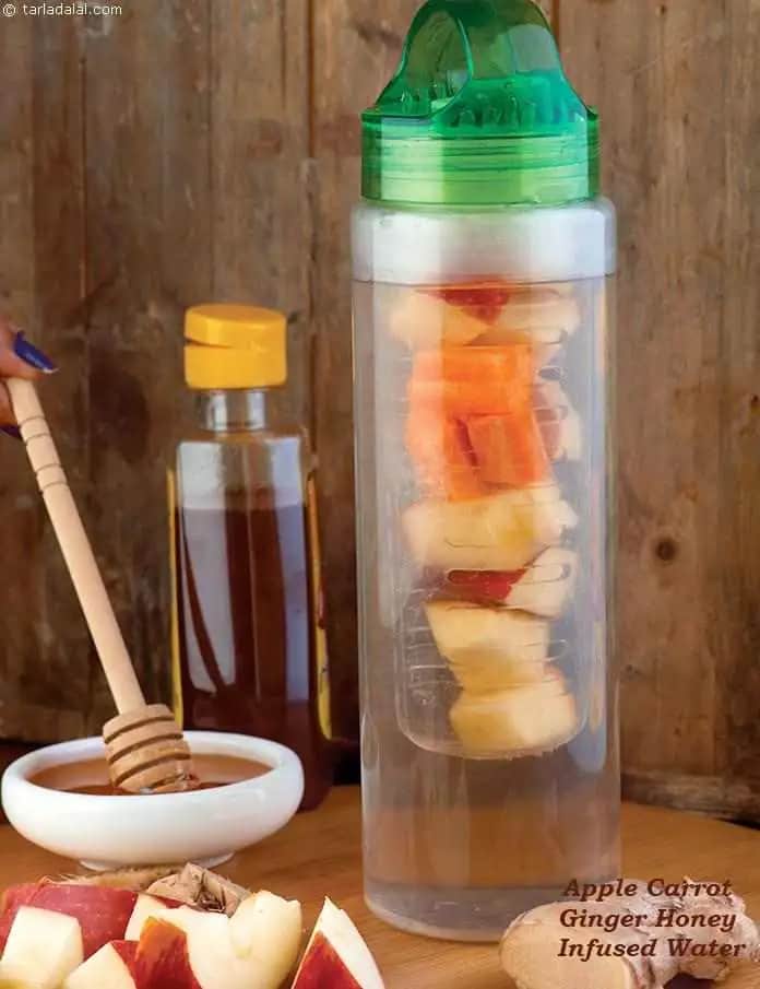 Apple Carrot Ginger Honey Infused Water Recipe