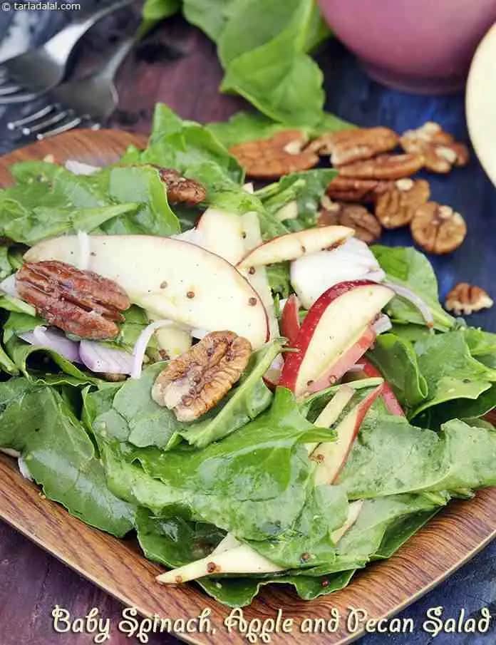 Baby Spinach Recipe (Apple And Pecan Salad)