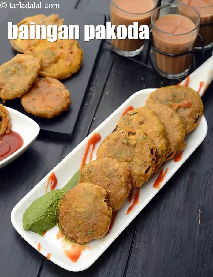Baingan Pakoda Recipe (Indian Brinjal Pakora)