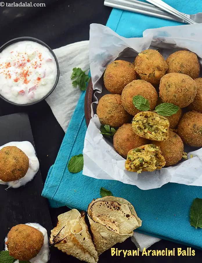 Biryani Arancini Balls Recipe (Indian Arancini)