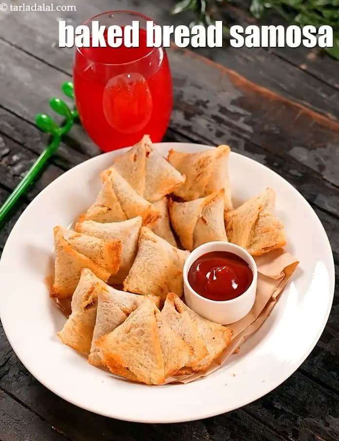 Baked Bread Samosa Recipe (Pizza Bread Samosa)