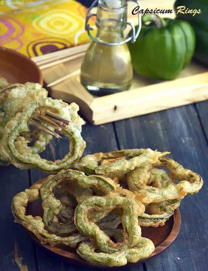 Capsicum Rings Recipe (Jain Recipes)