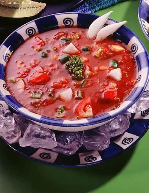 Clear Gazpacho Recipe (Mexican Recipes)