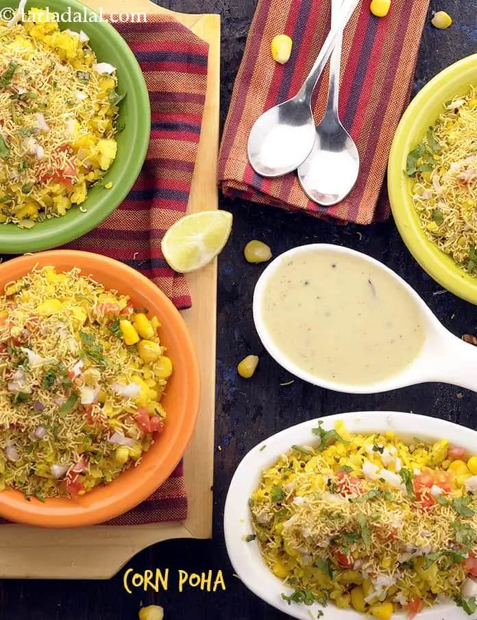 Corn Poha Recipe (Corn Poha For A Healthy Heart)