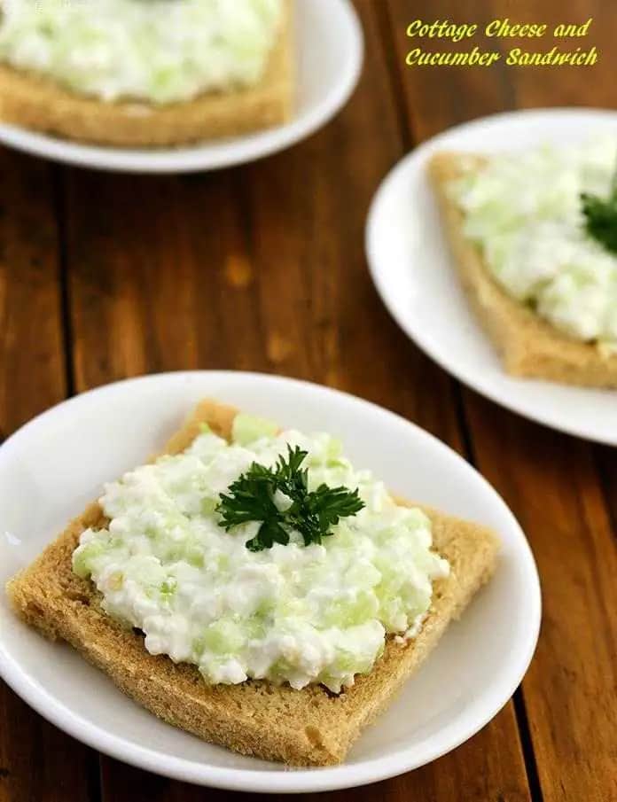 Cottage Cheese And Cucumber Sandwich Recipe (Party Recipes)