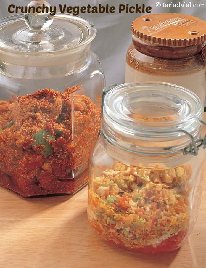 Crunchy Vegetable Pickle Recipe (Achaar Recipes)