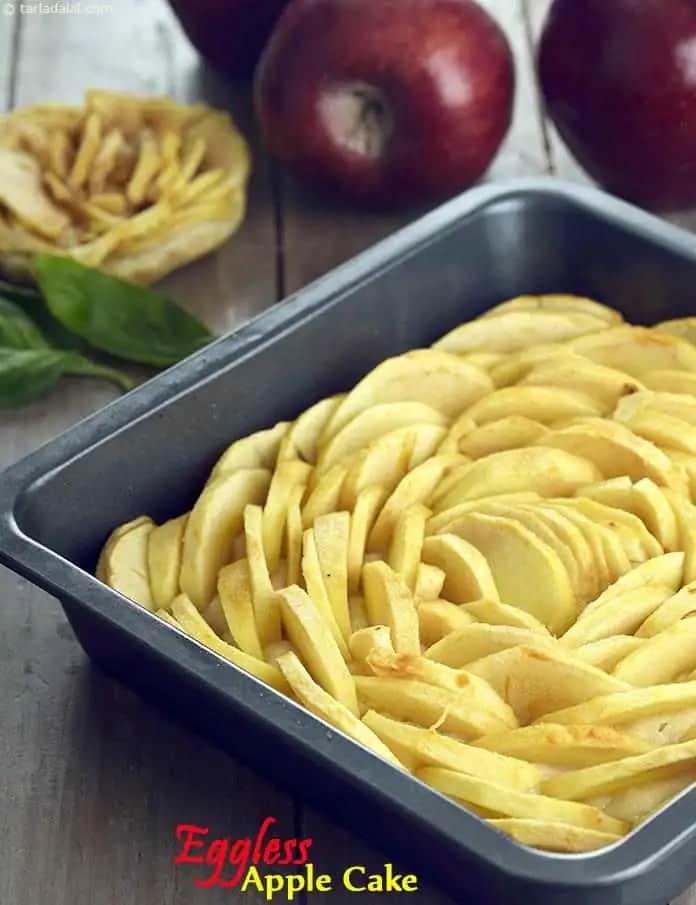 Eggless Apple Cake Recipe
