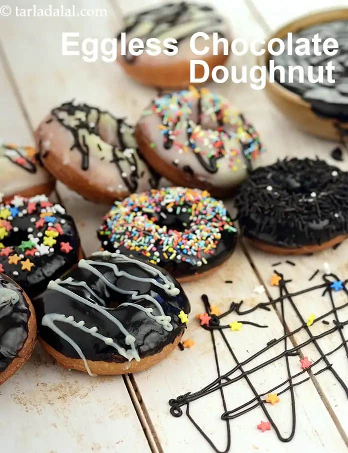 Eggless Chocolate Doughnut Recipe