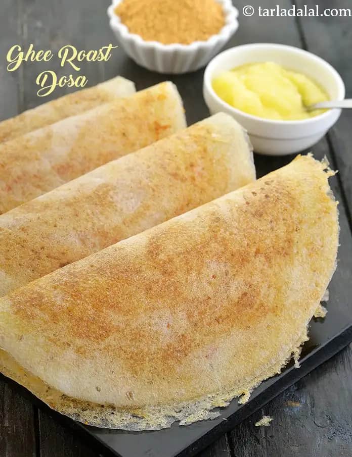 Ghee Roast Dosa Recipe (Dosa Ghee Roast)