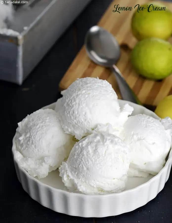 Lemon Ice- Cream Recipe (Vegetarian Recipes)