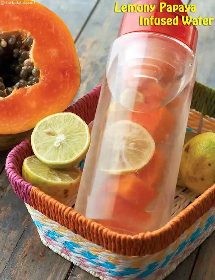 Lemony Papaya Infused Water Recipe