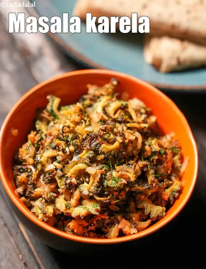 Masala Karela Recipe (Indian Diabetic Sabzi)