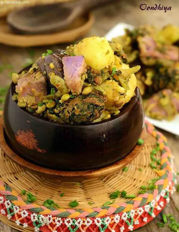 Pressure Cooker Undhiya Recipe