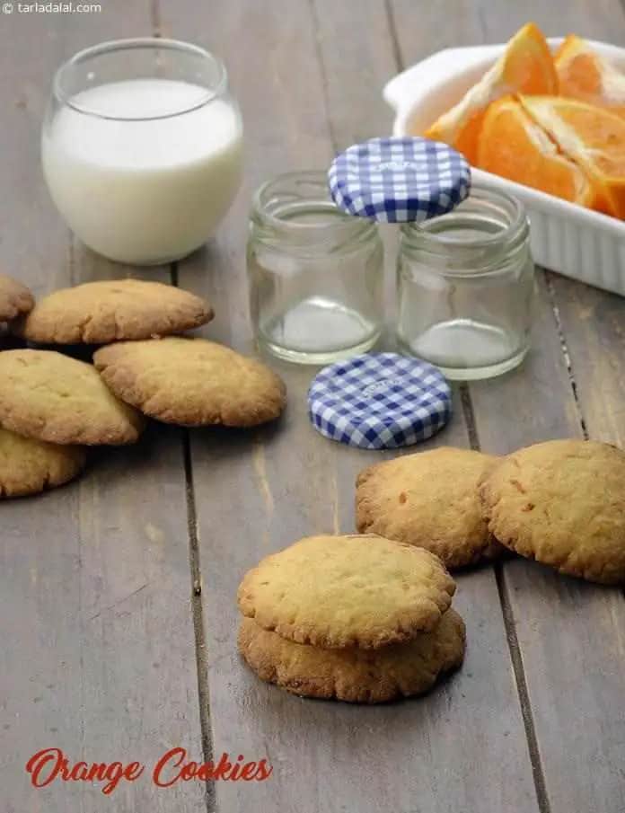 Orange Cookies Recipe (Eggless Orange Cookies)