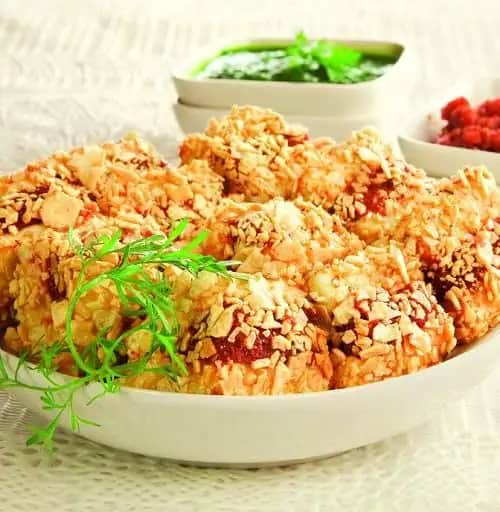 Papad Paneer Crispies ( Kebabs And Tikkis Recipes) Recipe