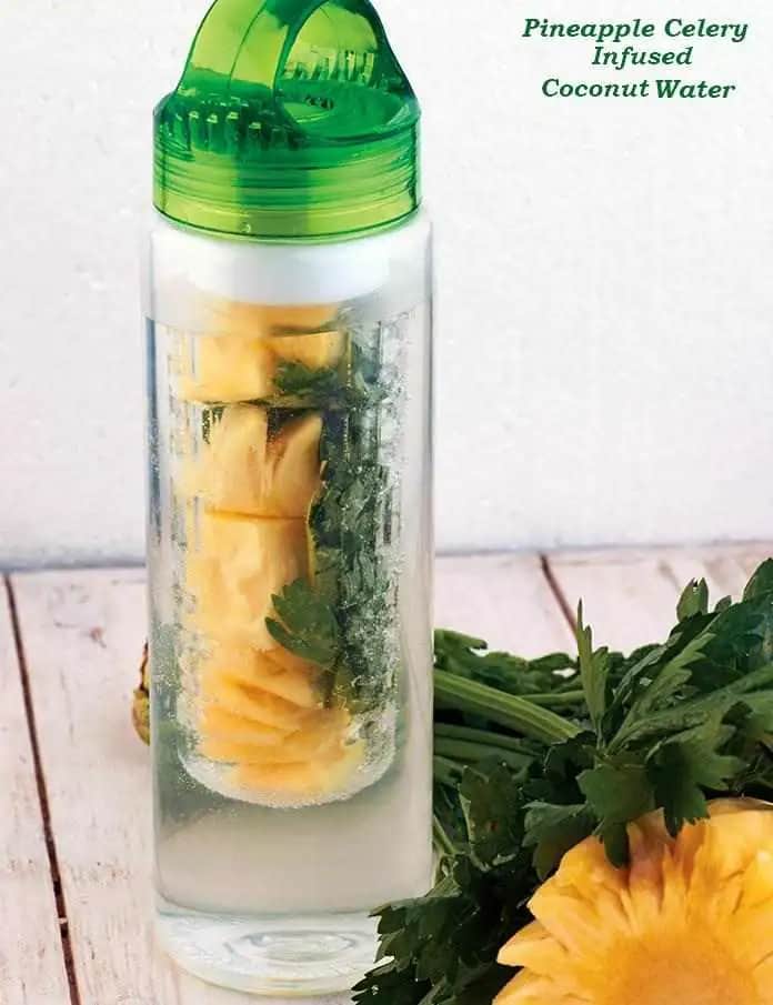 Pineapple Celery Infused Coconut Water Recipe