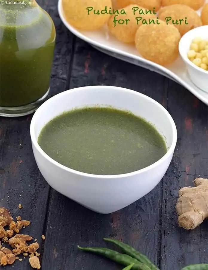 Pudina Pani For Pani Puri Recipe