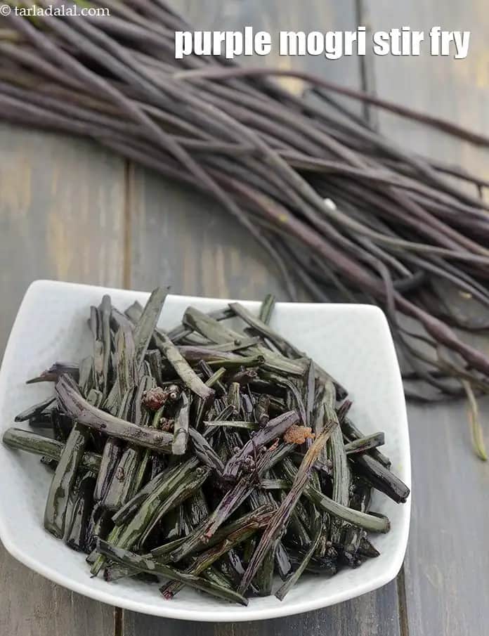 Purple Mogri Stir Fry Recipe