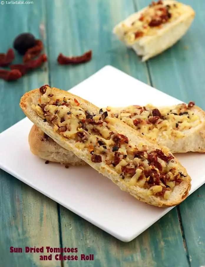 Sun Dried Tomatoes And Cheese Roll Recipe (Italian Recipes)