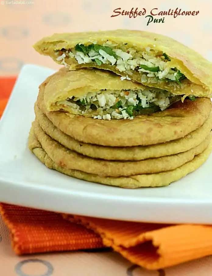 Stuffed Cauliflower Puris Recipe