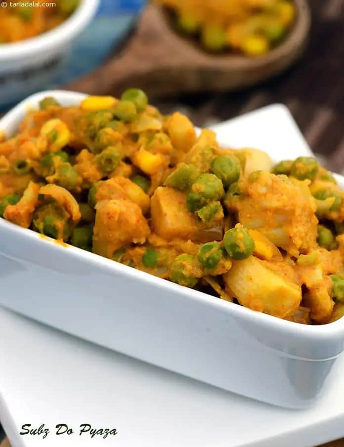 Subz Do Pyaza Recipe (Punjabi Subzis Recipes)