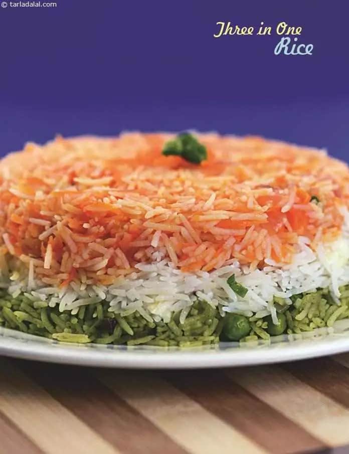 Three-In-One Rice Recipe (Indian Recipes)