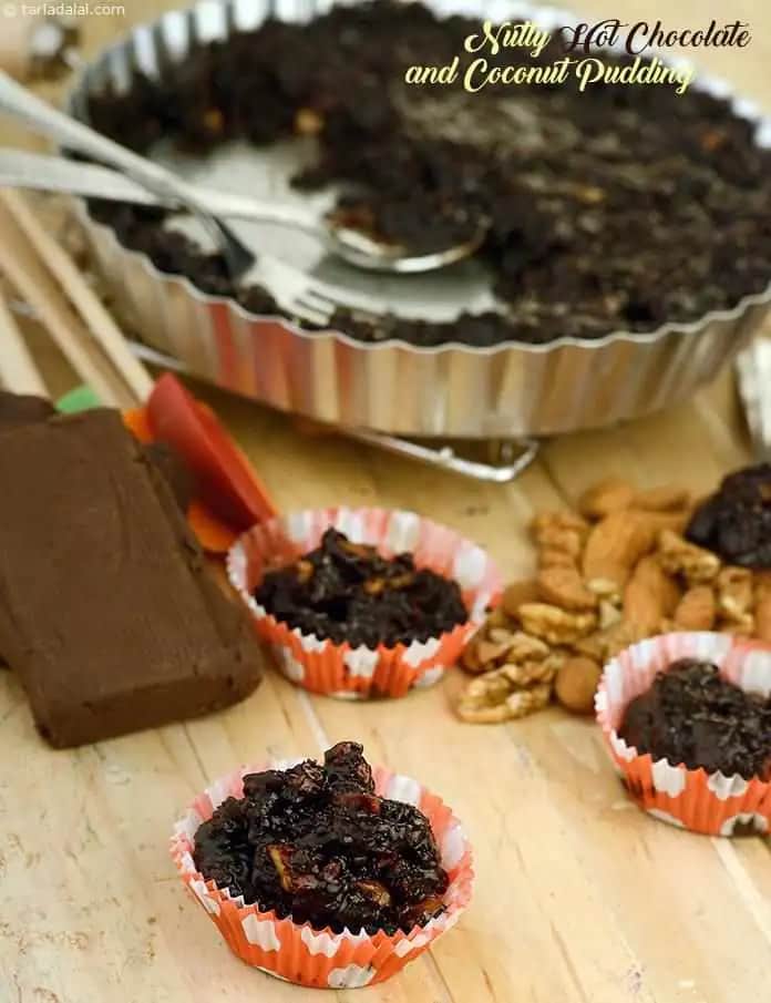 Nutty Hot Chocolate And Coconut Pudding Recipe