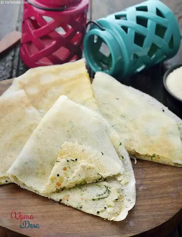 Upma Dosa Recipe (South Indian Rava Upma Dosa)