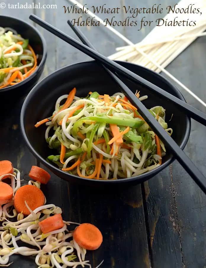 Hakka Noodles Recipe (Diabetic Friendly)