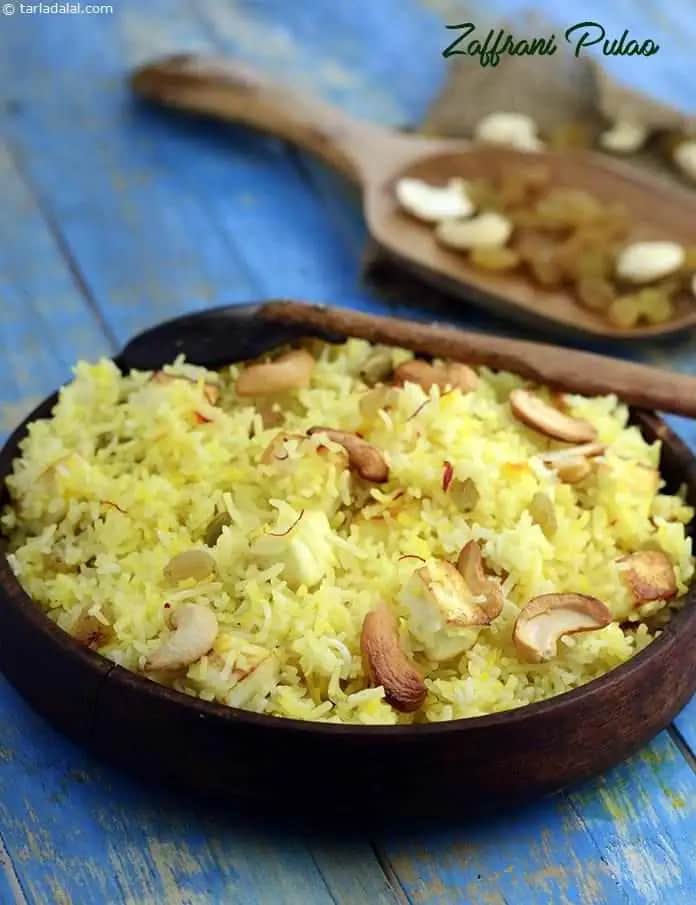 Zaffrani Pulao Recipe (Zafrani Mughlai Pulao)