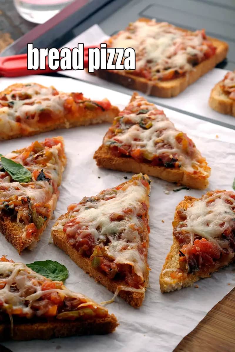 Bread Pizza Recipe (Bread Pizza In Oven)
