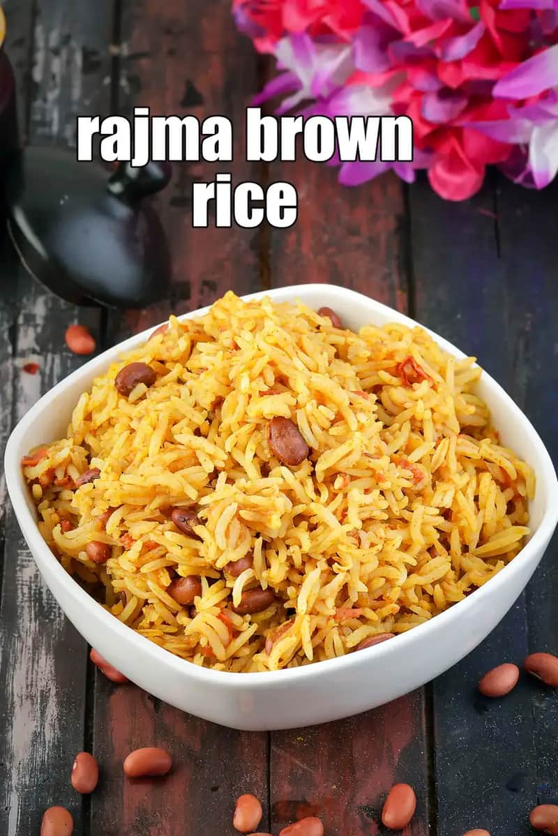 Rajma Brown Rice Recipe (Low Salt Rajma Chawal)