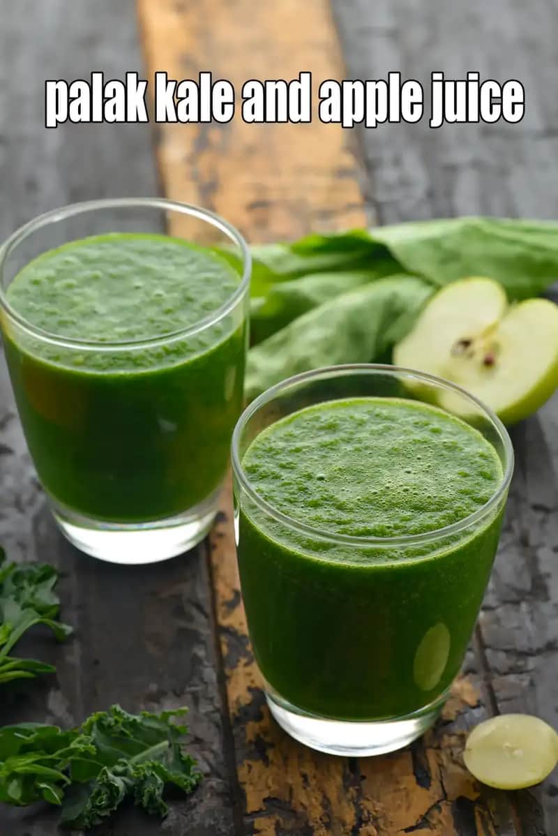 Palak Kale And Apple Juice Recipe