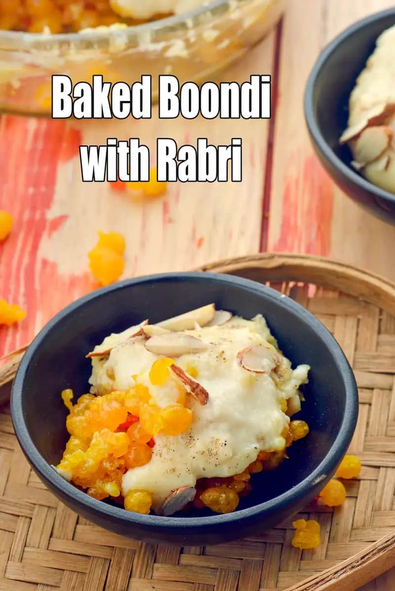 Baked Boondi With Rabri Recipe (Indian Recipes)