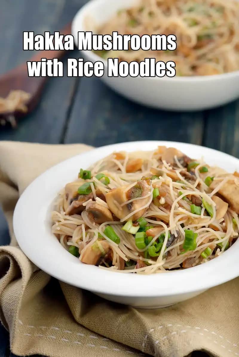 Hakka Mushrooms With Rice Noodles Recipe