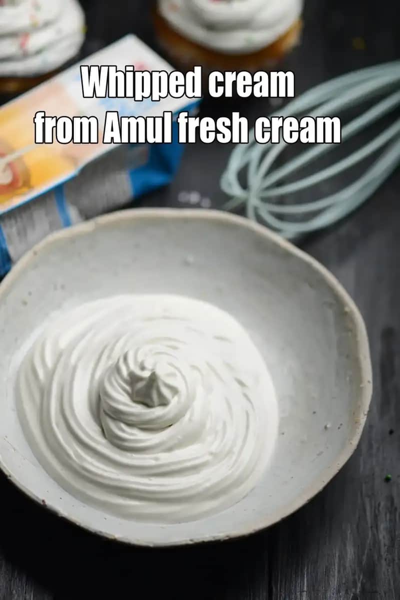 Whipped Cream Using Fresh Cream ( Cakes And Pastries) Recipe
