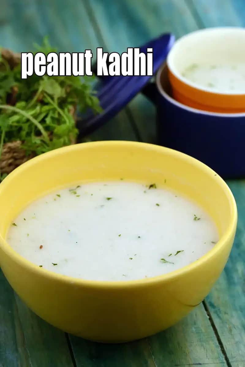 Peanut Kadhi Recipe (Farali Mungfali Kadhi)