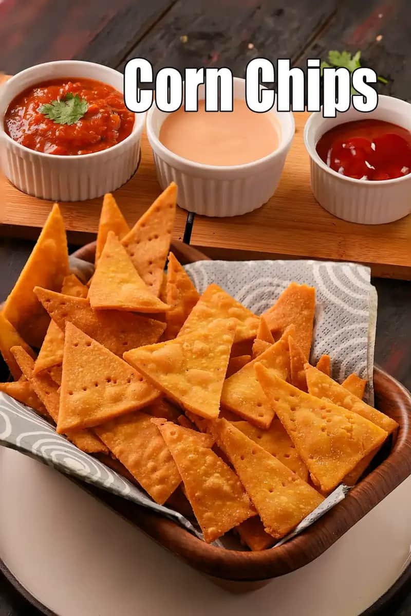 Corn Chips Recipe (Indian Style Tortilla Chips)