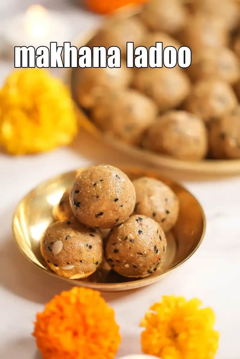 Makhana Ladoo Recipe. Healthy Dry Fruit Ladoo