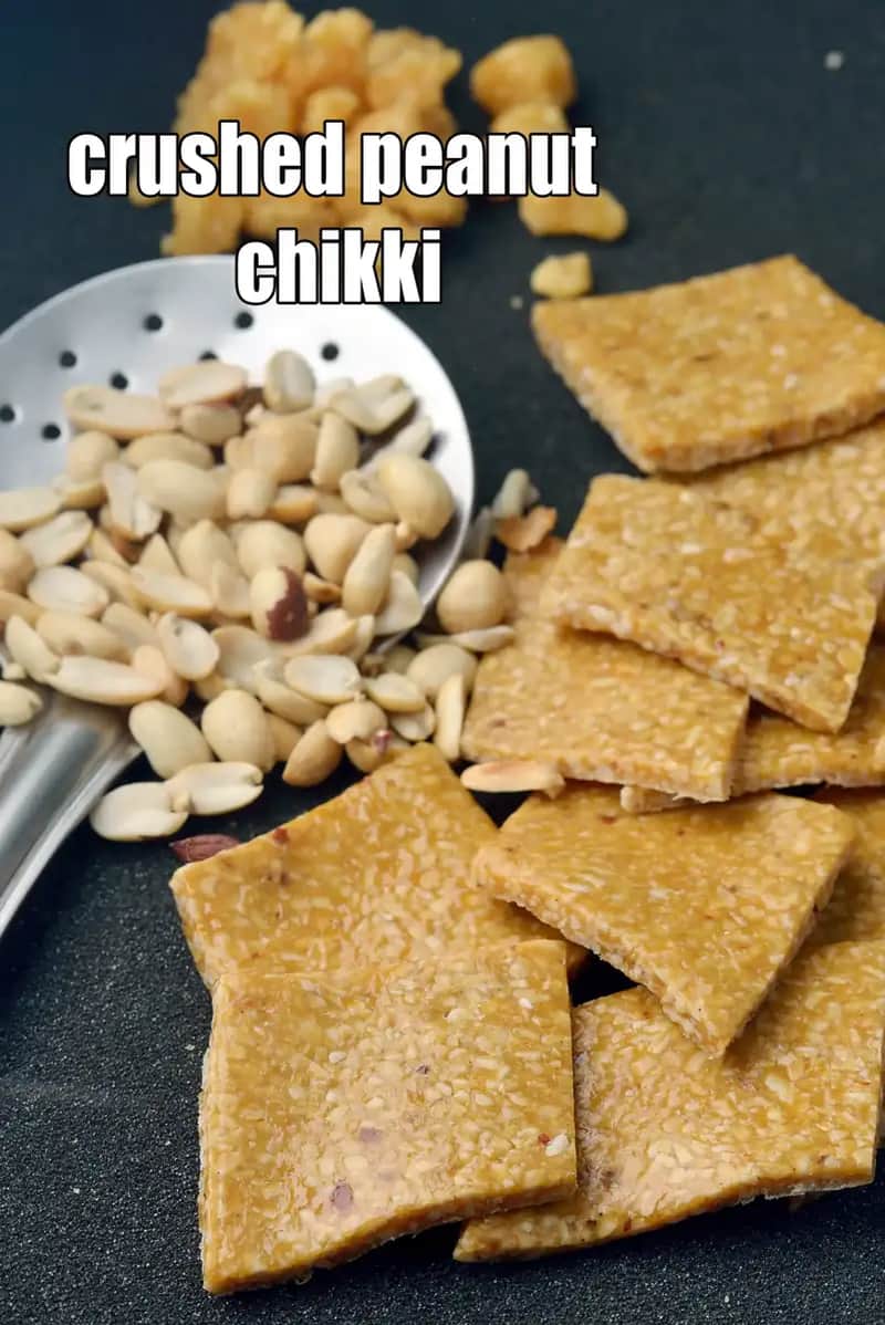 Crushed Peanut Chikki Recipe (Crushed Shing Dana Chikki)