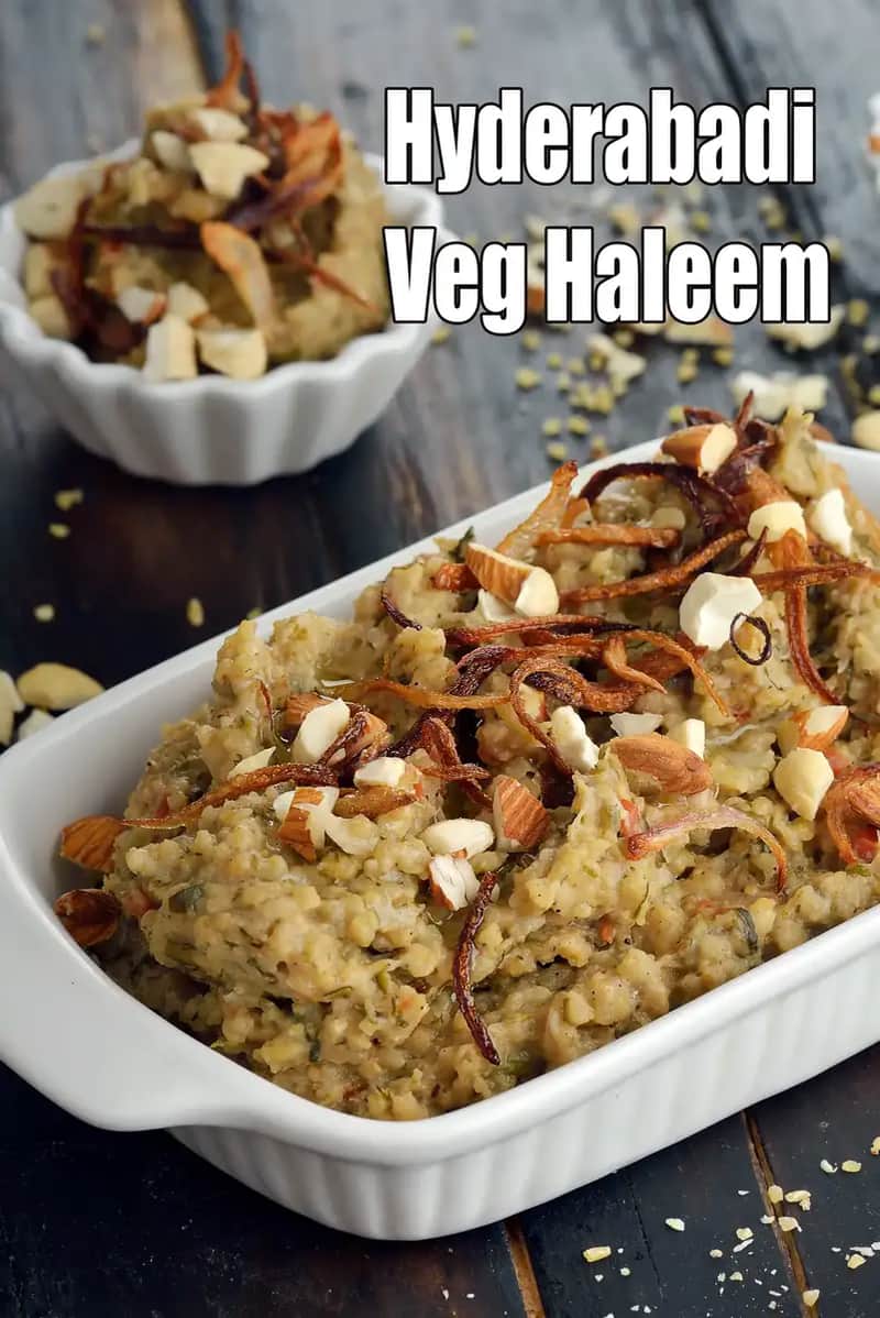 Hyderabadi Haleem Recipe (Hyderabadi Vegetarian Haleem)