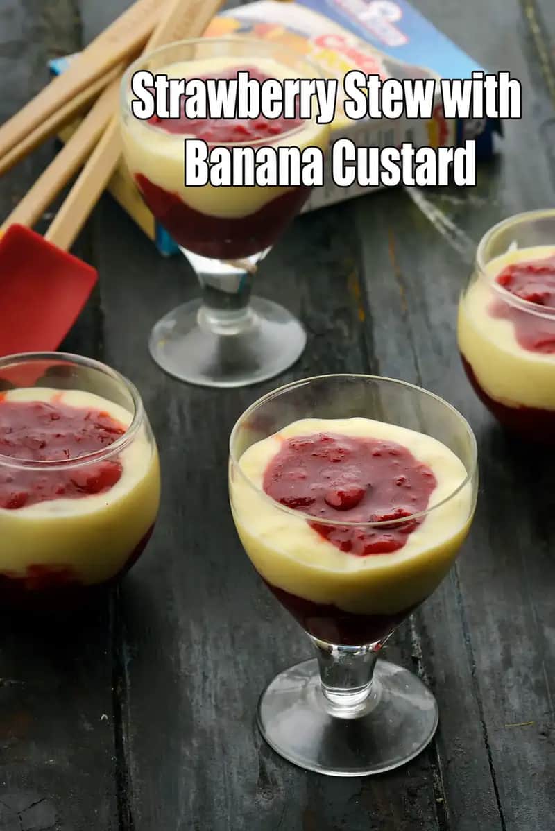Strawberry Stew With Banana Custard Recipe
