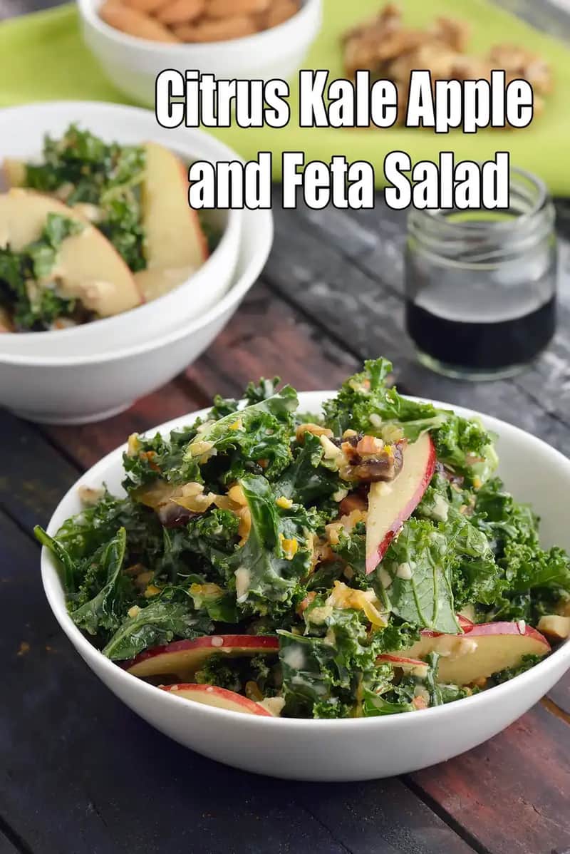 Citrus Kale Apple And Feta Salad Recipe