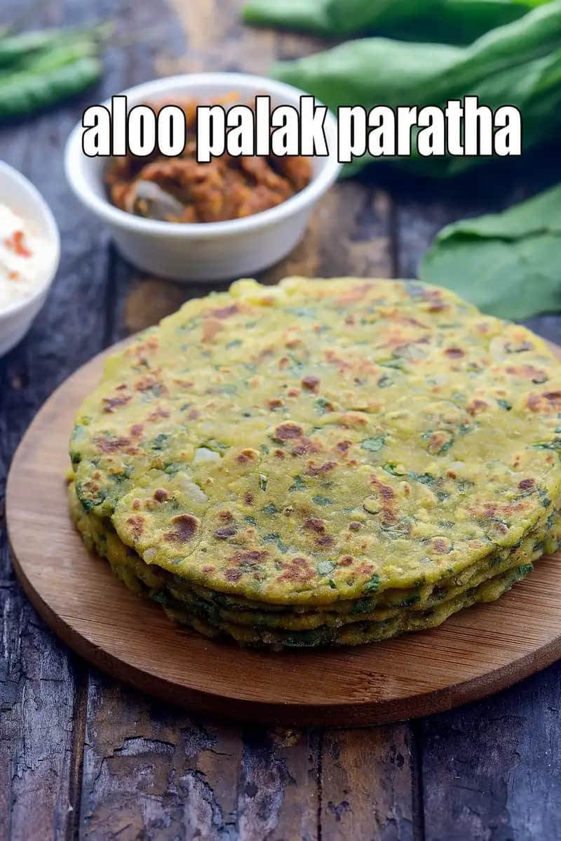 Aloo Palak Paratha Recipe (Punjabi Aloo Palak Paratha)