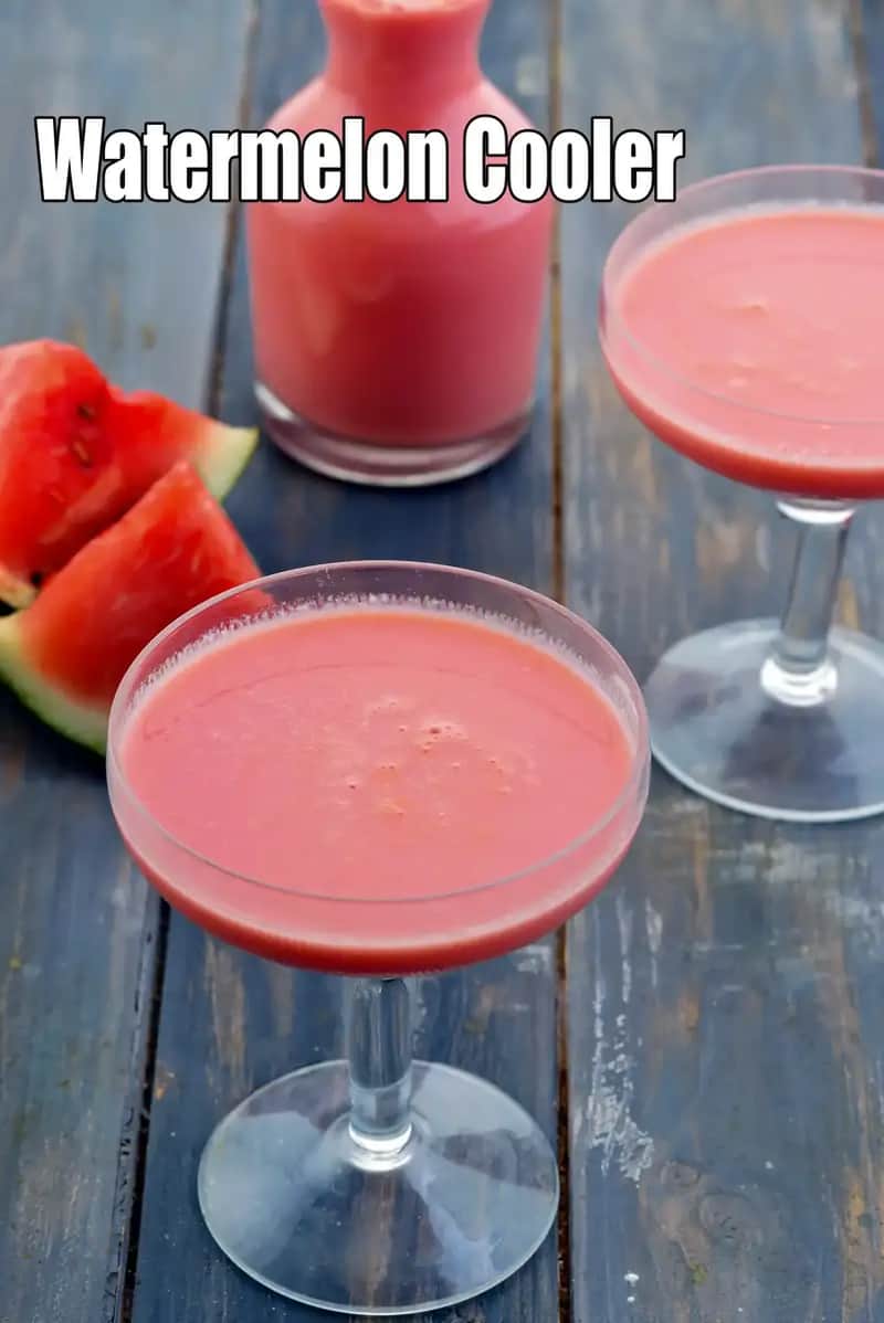Watermelon Cooler Recipe (Watermelon Milk Drink)