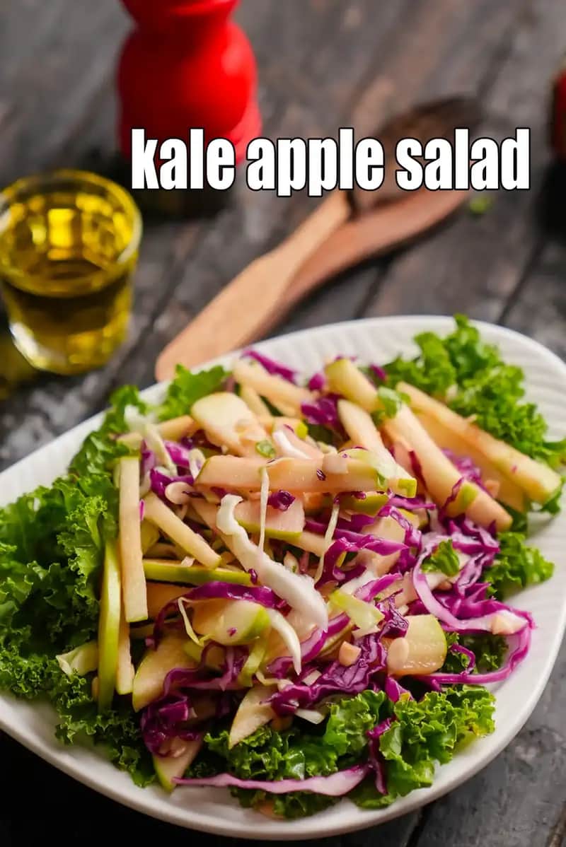 Kale Apple Salad Recipe (Kale Cabbage Salad)