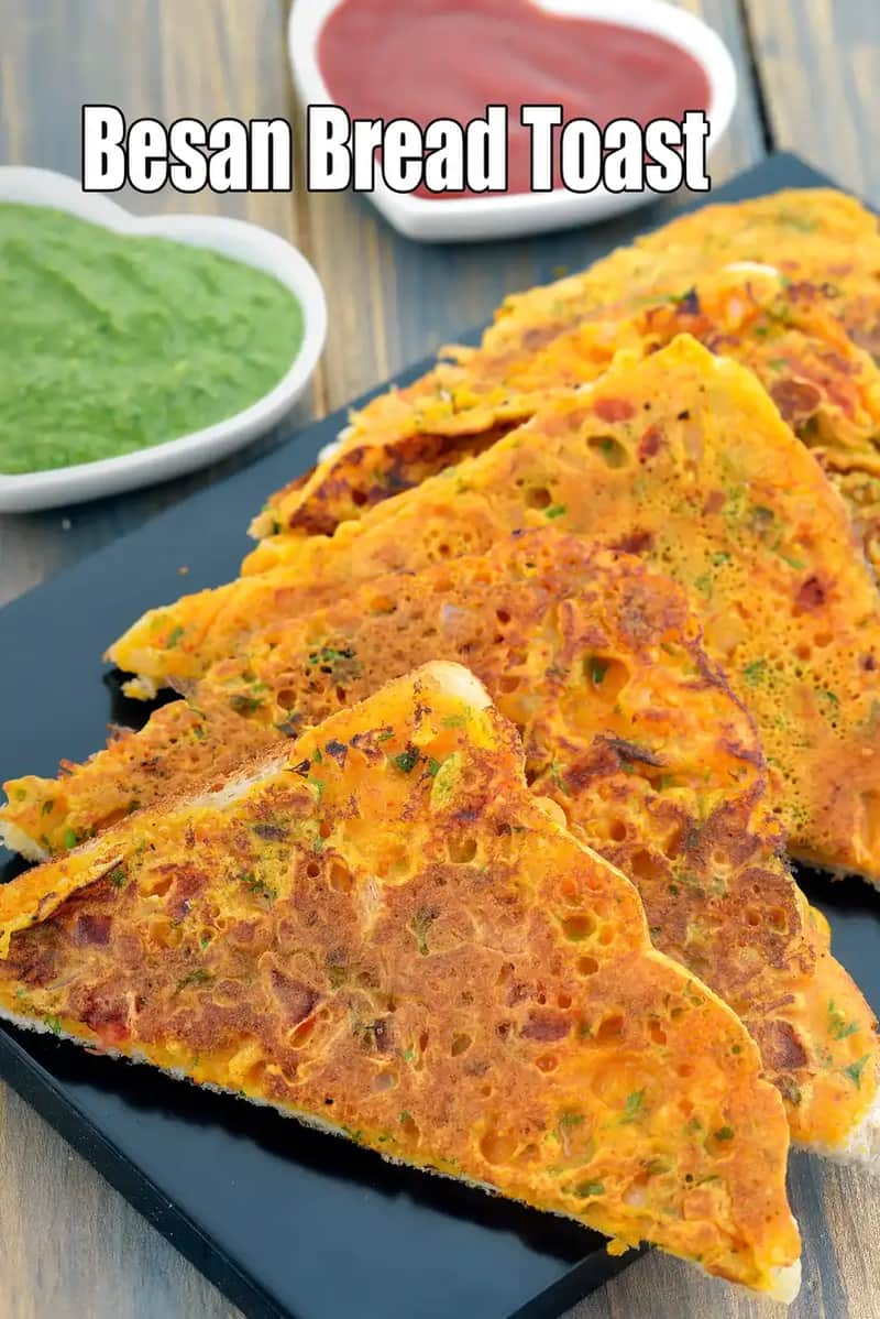 Besan Bread Toast Recipe (Tava Bread Toast)