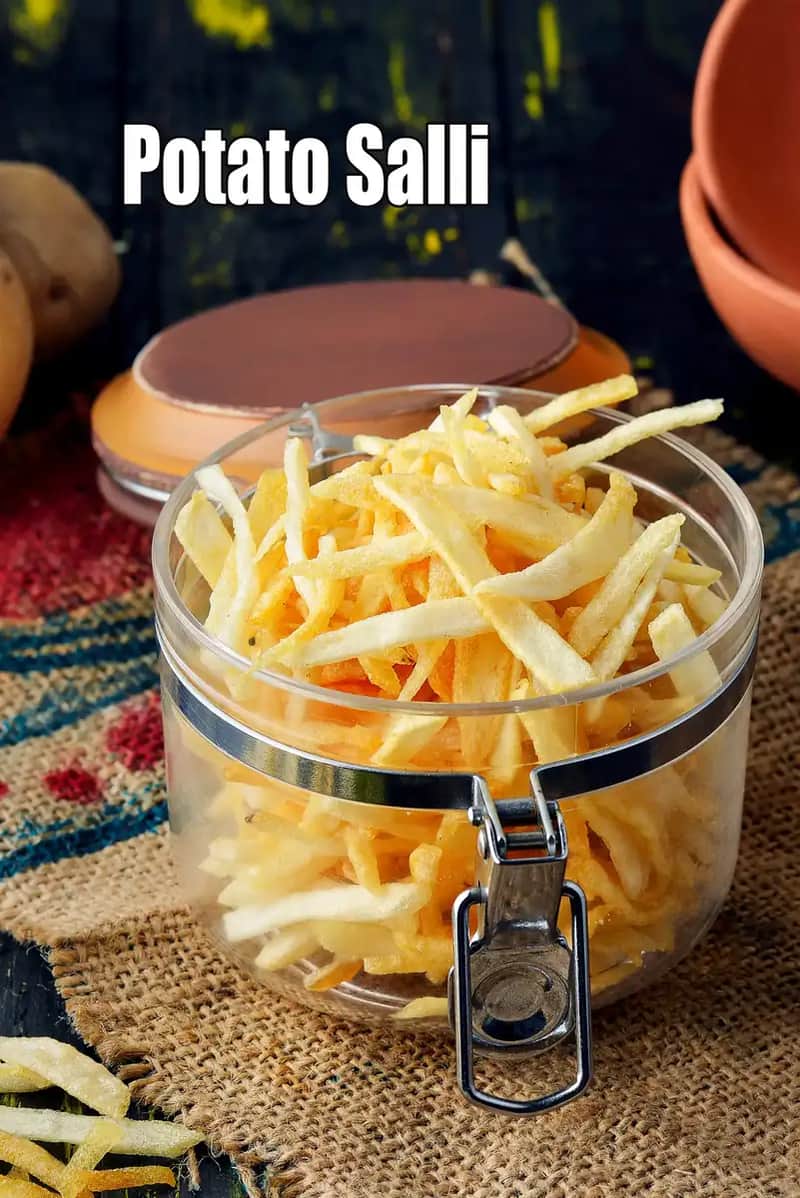 Potato Salli Recipe (Homemade Potato Salli)